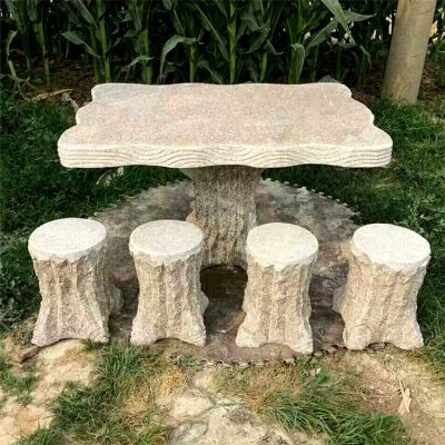 石雕桌凳，大理石方桌子