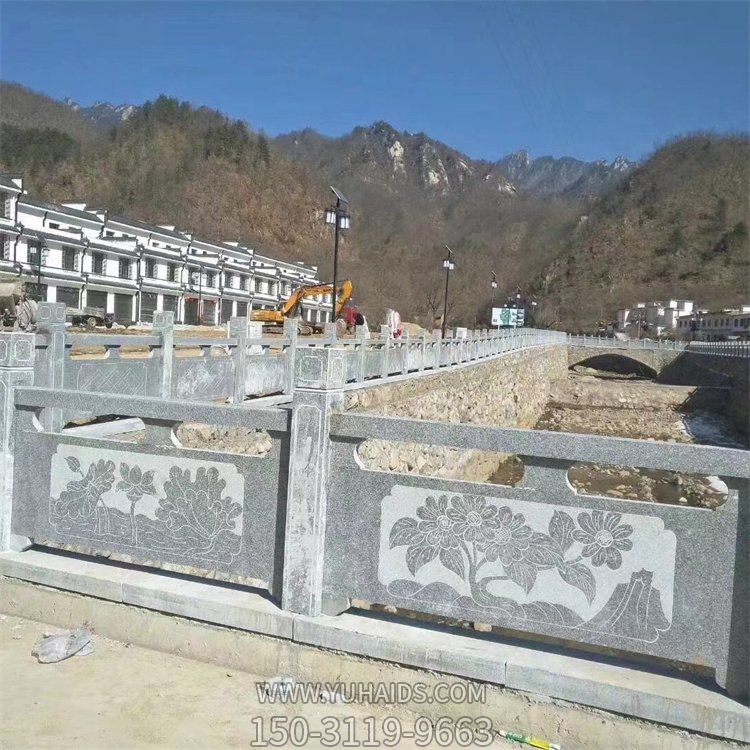 戶外景區大型浮雕蓮花河道圍欄雕塑