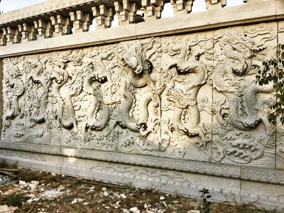 龍柱九龍壁雕塑作品圖片大全