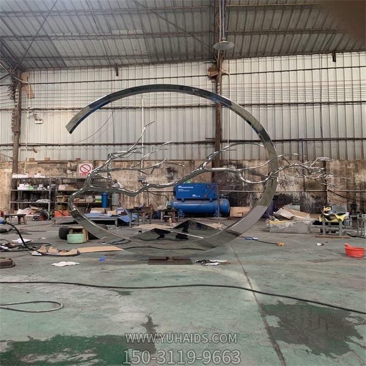 不銹鋼藝術景觀抽象圓環擺件雕塑