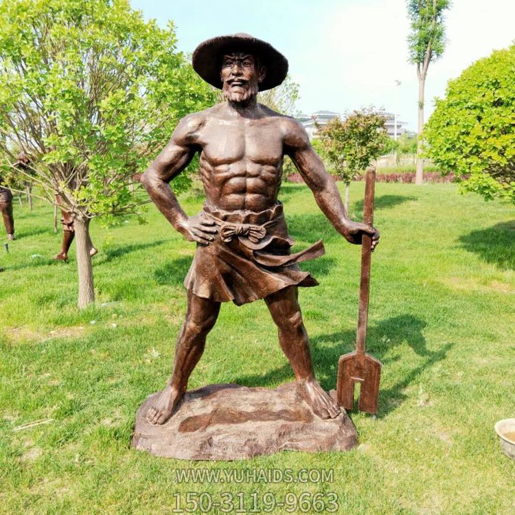 景區公園擺放玻璃鋼仿銅神話人物雕像雕塑