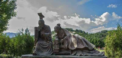 公園小區鑄銅古代親嘗湯藥二十四孝人物銅雕