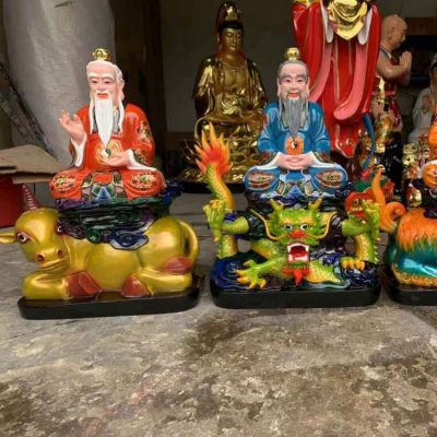 道觀擺放太上老君二十四諸天玻璃鋼樹脂神像雕塑