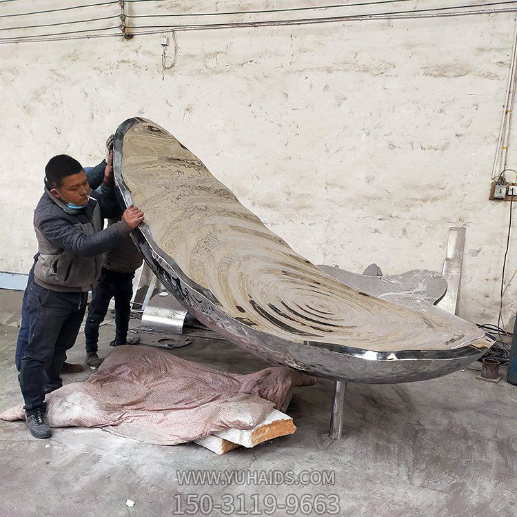 不銹鋼創意景觀擺件水波紋雕塑