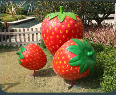 玻璃鋼仿真草莓，大中小按需制作