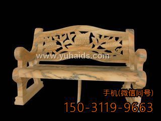 以花崗巖雕花制作的歐式石椅